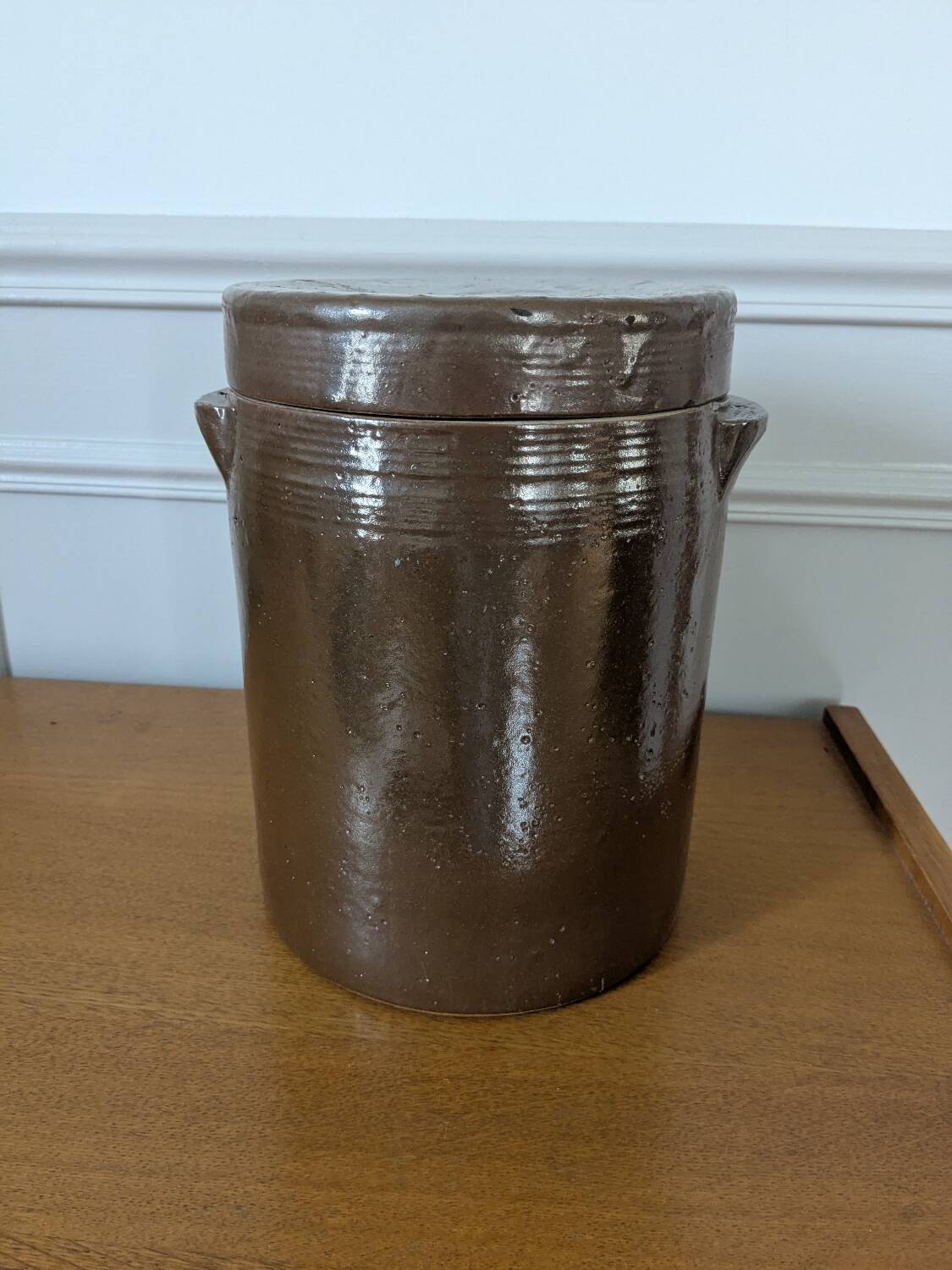 Large ancient stoneware pot