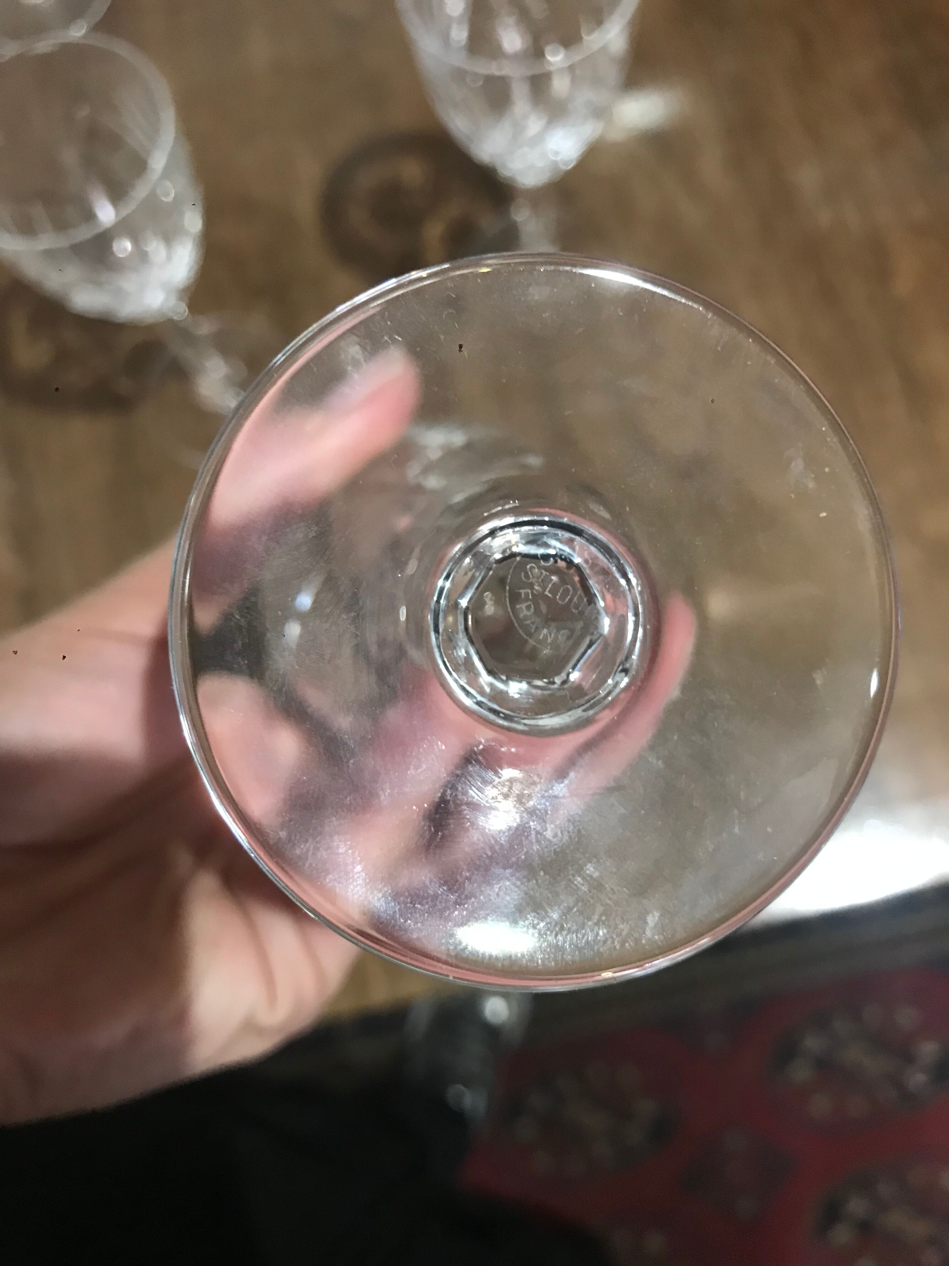 6 verres à vin blanc cristal Saint Louis modèle Chantilly