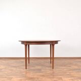 Table à manger extensible en teck danois du milieu du siècle, années 1960.