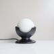Sculptural table lamp by pan keramik with glass ball - 1970s
