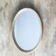 Miroir ovale doré 46x65cm