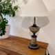 Large turned wooden lamp