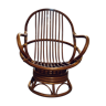 Rattan swivel armchair from the 50s