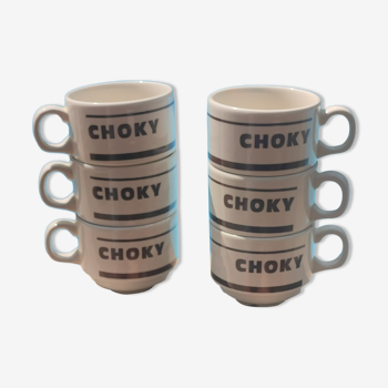 set of 6 cups choky churchill