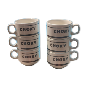 set of 6 cups choky churchill