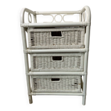 Meuble 3 tiroirs en rotin