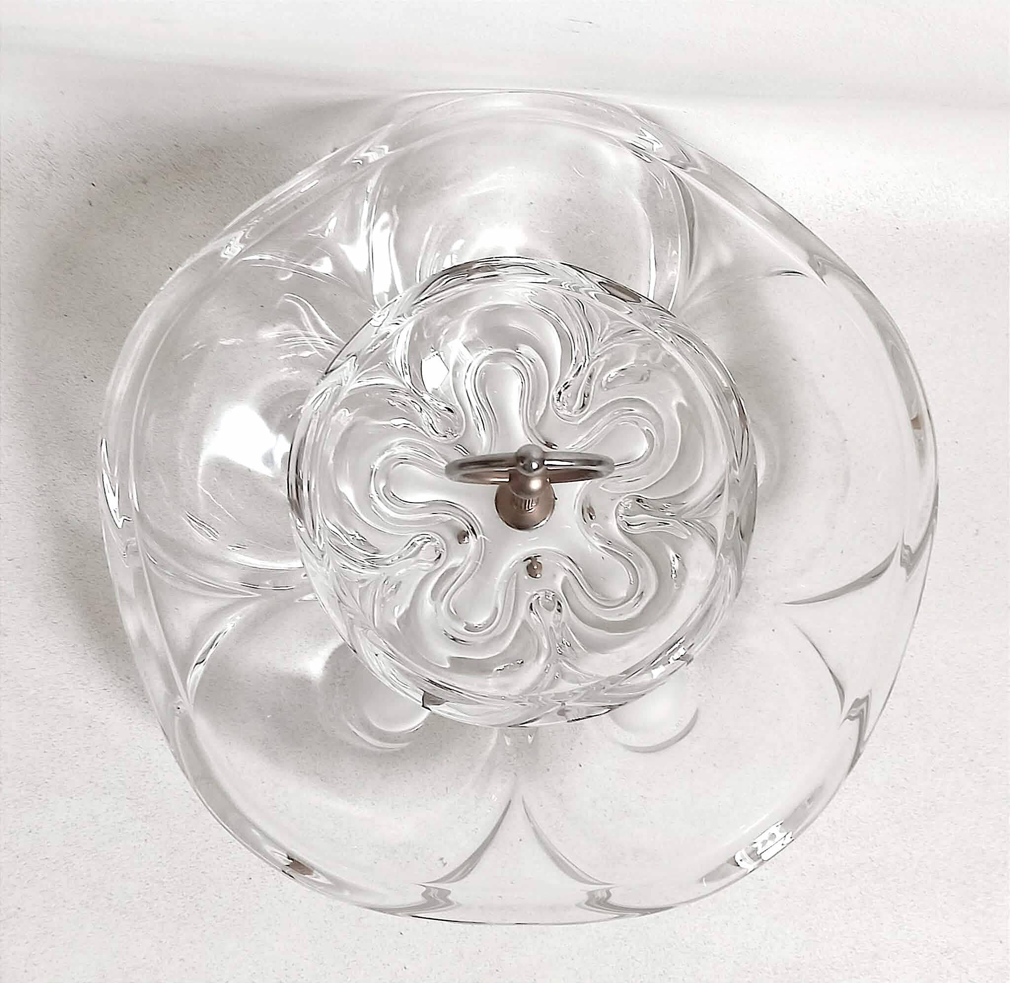 Glass paste compote 1960s Height 25 cm