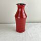 Vintage red ceramic vase mid century design