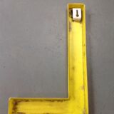 Large letter "L" vintage plexi yellow 70s