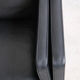 Mogens Hansen  black leather sofa