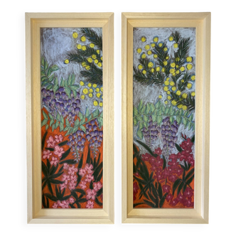Garden 1, 2024, painting, diptych