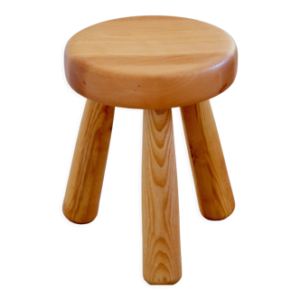 Scandinavian stool Ingvar Hildingsson mixture of beech and ash wood, 1970, Sweden.