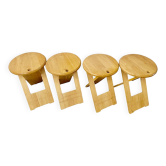 Lot de 4 tabourets pliants  Suzy Adrian Reed  1979