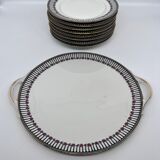 8 art deco chabrol and pear tree plates and dish