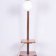 Czech Art Deco Floor Lamp in Walnut attributed to Jindřich Halabala for Up Závody, 1930s