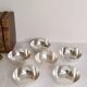 Silver-plated metal cups, ice cream or sorbet cups