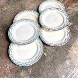 6 Salins flat plates in iron earth, “Moustiers” service