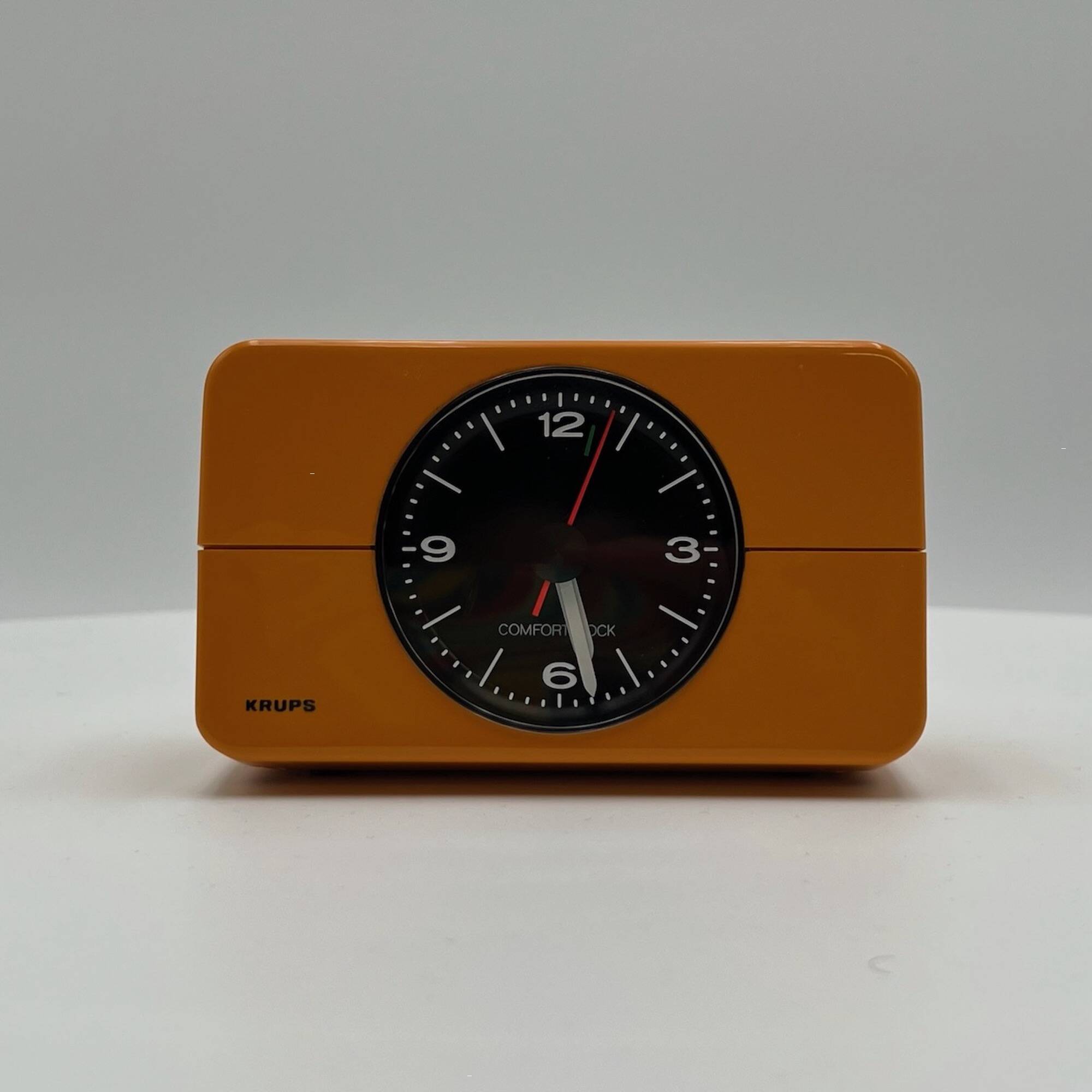 Space Age Orange Alarm Clock Krups Germany, 1970s