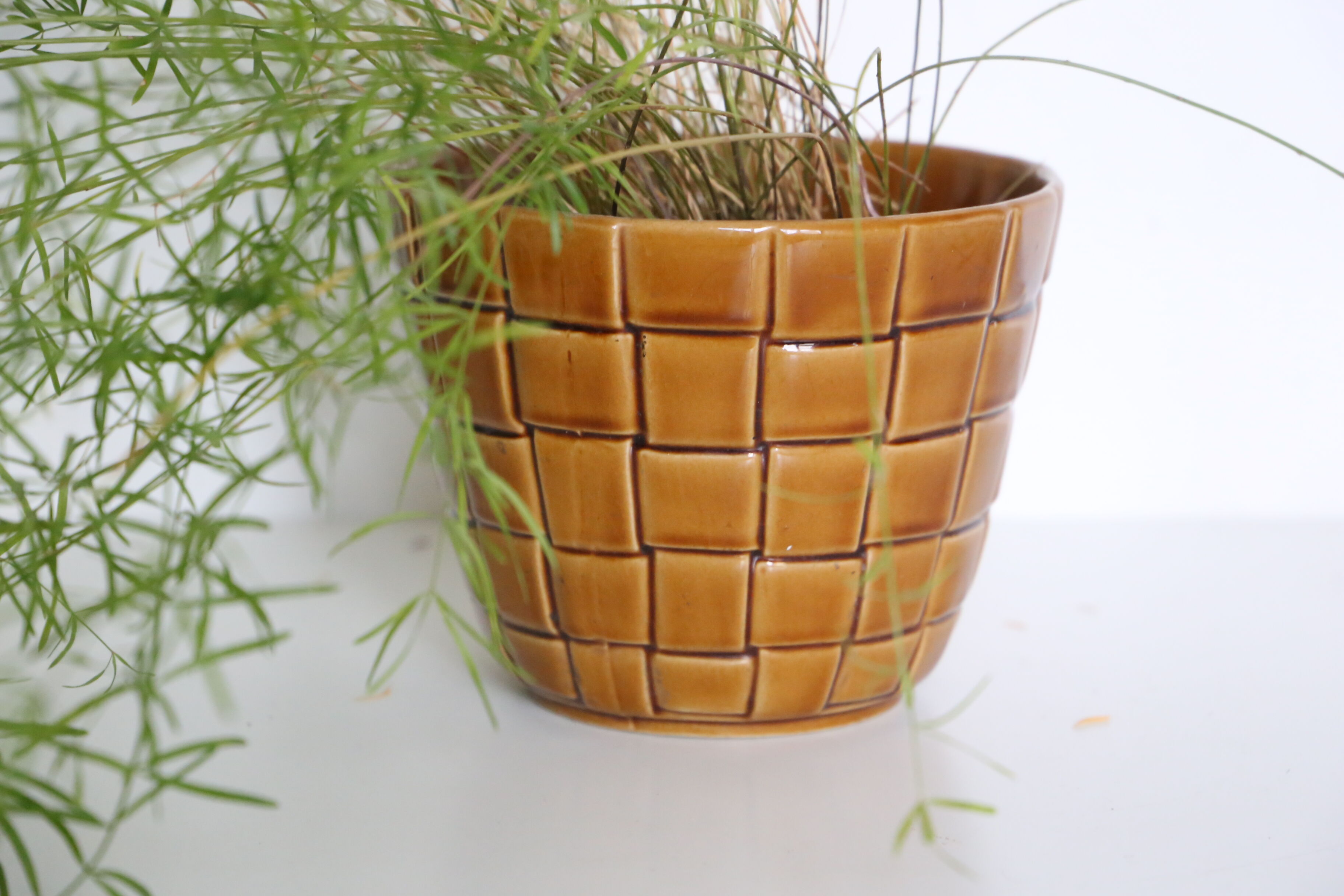 Ancient ceramic pot cover, Saint Clement earthenware, vintage