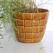 Cache pot en céramique ancienne, faïencerie Saint Clément, vintage
