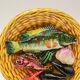 Kitsch trompe l'oeil slip plate Lamarche ceramic art