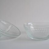 Glass candy bowl, sugar bowl, by Adolf Matura for Libochovice glass factory, 1970's.