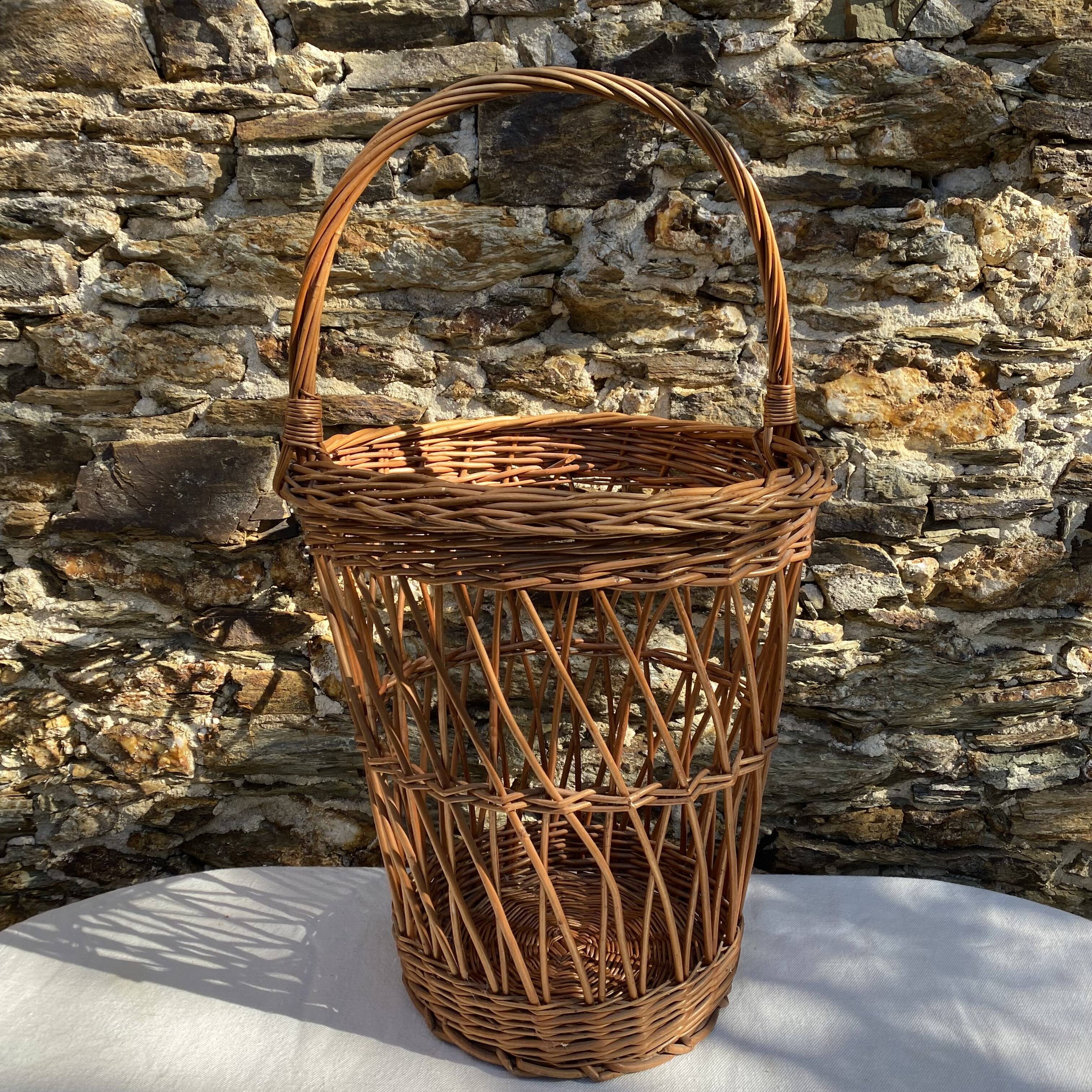 Large woven wicker basket