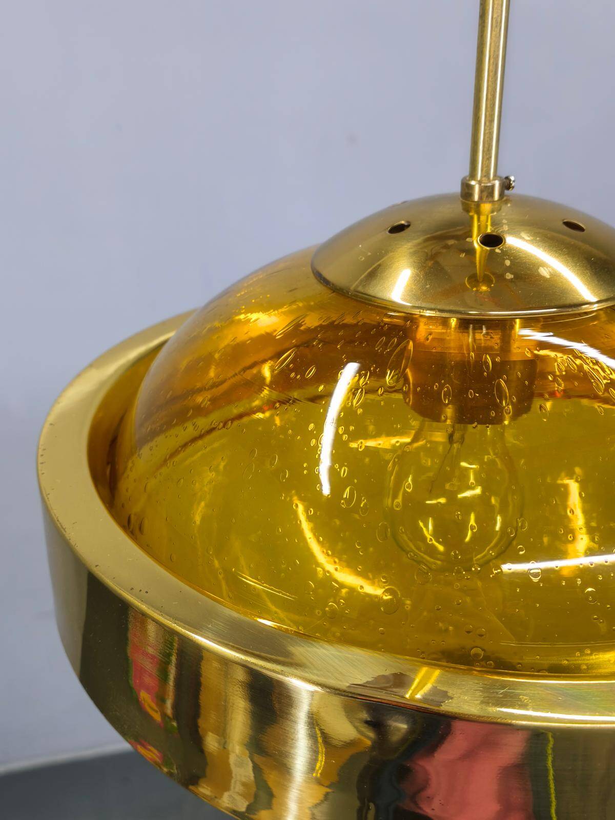 Space Age UFO Pendant Lamp by Kamenický Šenov, Czechoslovakia 1970s