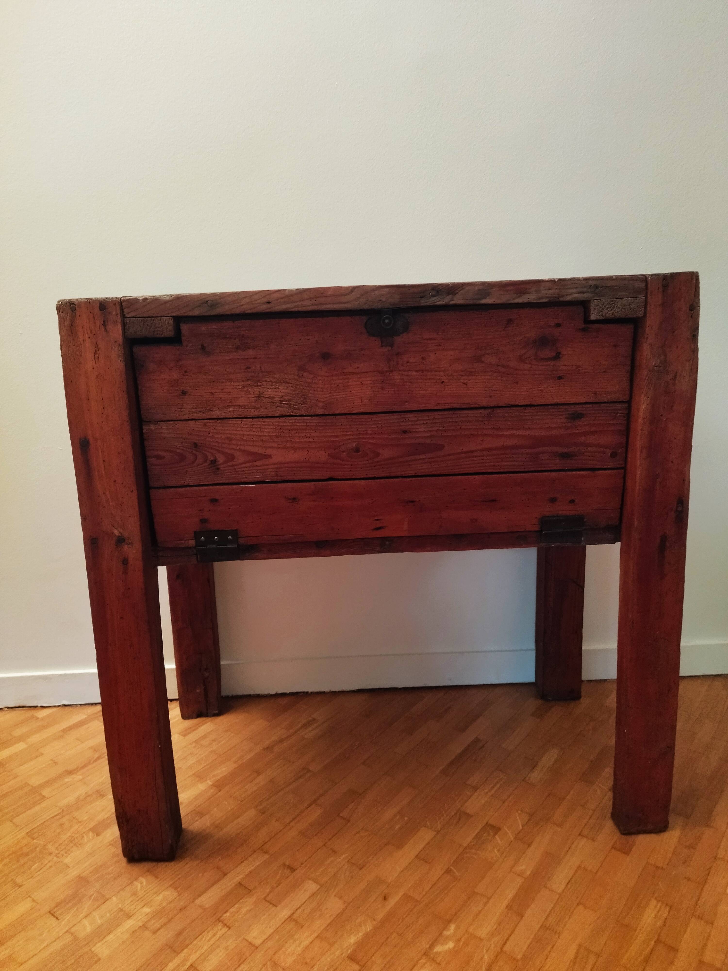 Handmade workbench (60s) solid wood