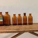 Set of 7 vials of apothecary