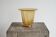 Cracked glass vase in gold by Andries Dirk Copier for Glasfabriek Leerdam