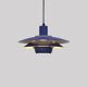 Blue coloured top design lamp by Jeka Metaltryk - Model Viola type 3013-P -