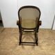 Rocking Chair in wood and canework, vintage 1970s