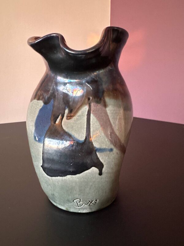 Vase en céramique signé Buxo – années 60 – céramique française vintage