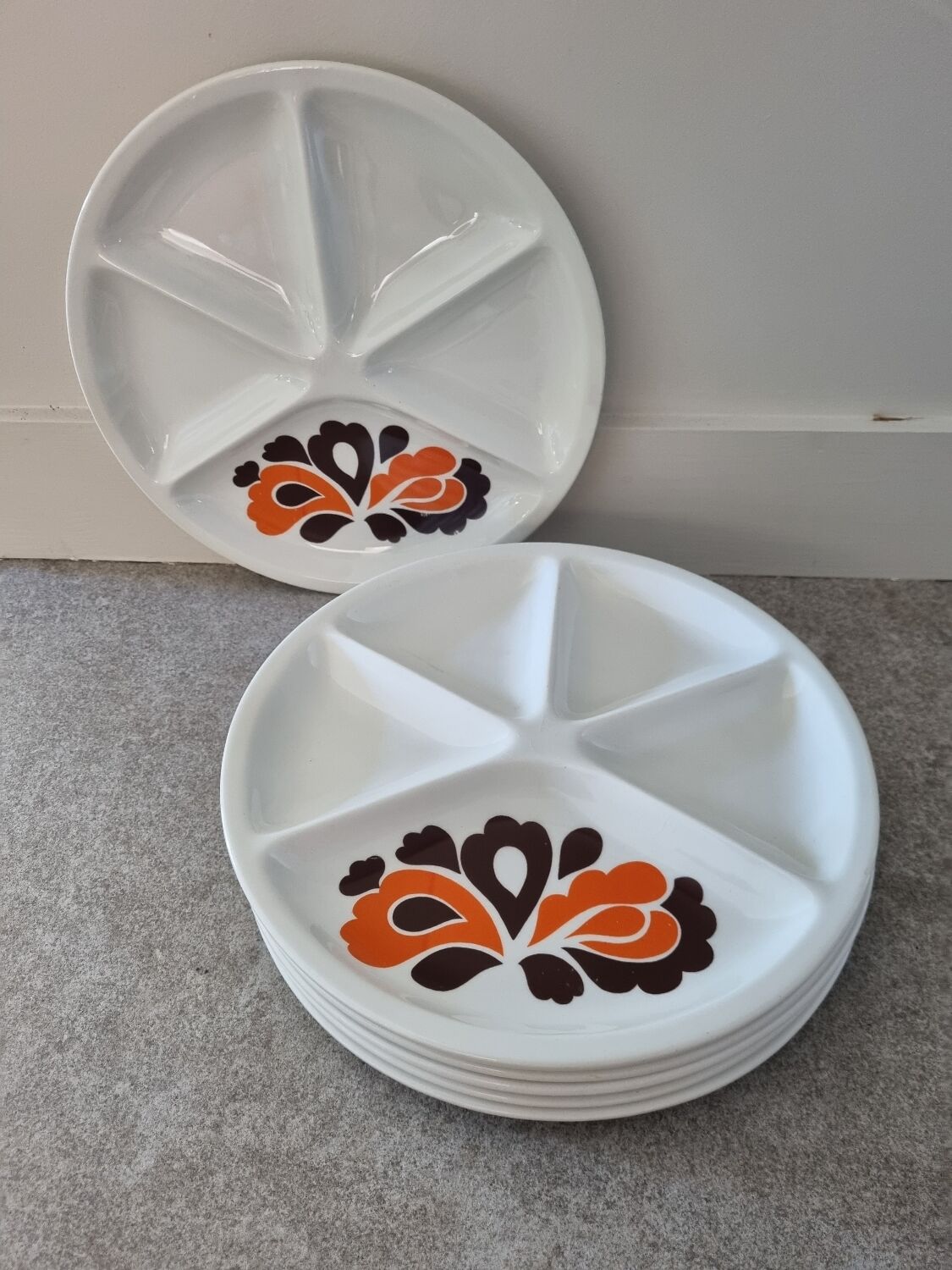 Le Creuset plates for fondue from 1970