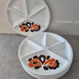 Assiettes Le Creuset pour fondue de 1970