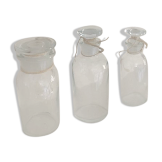 Lot of 3 small vials of apothecary