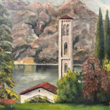 Tableau ancien paysage de Toscane