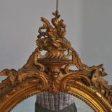 Mirror of style Louis XVI gilded stucco 1880