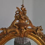Mirror of style Louis XVI gilded stucco 1880