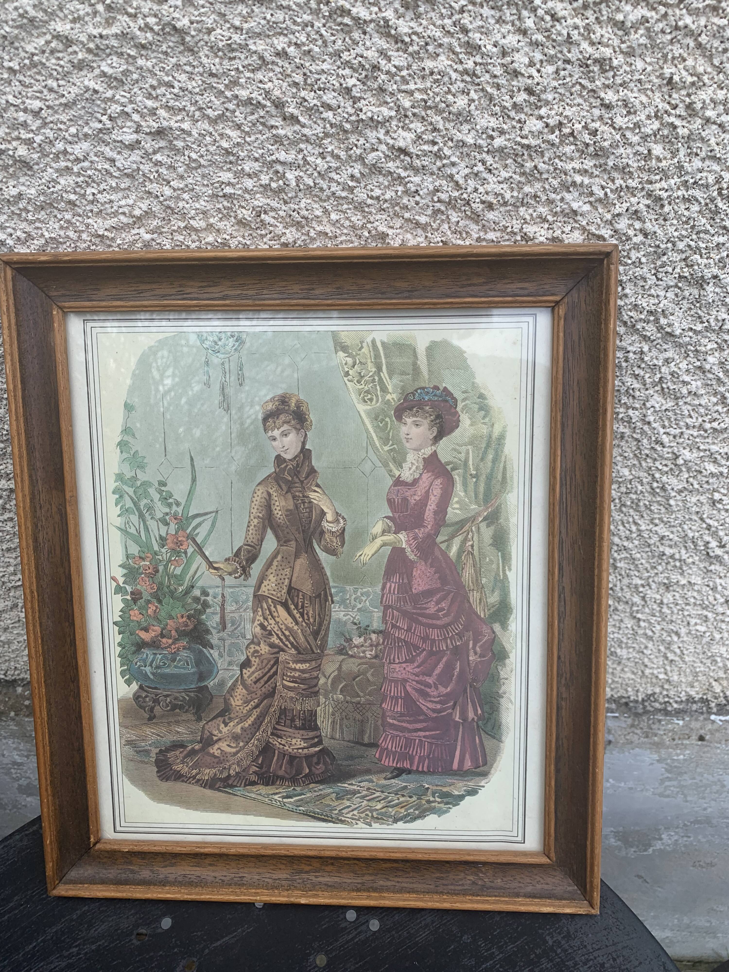 Framed fashion engraving
