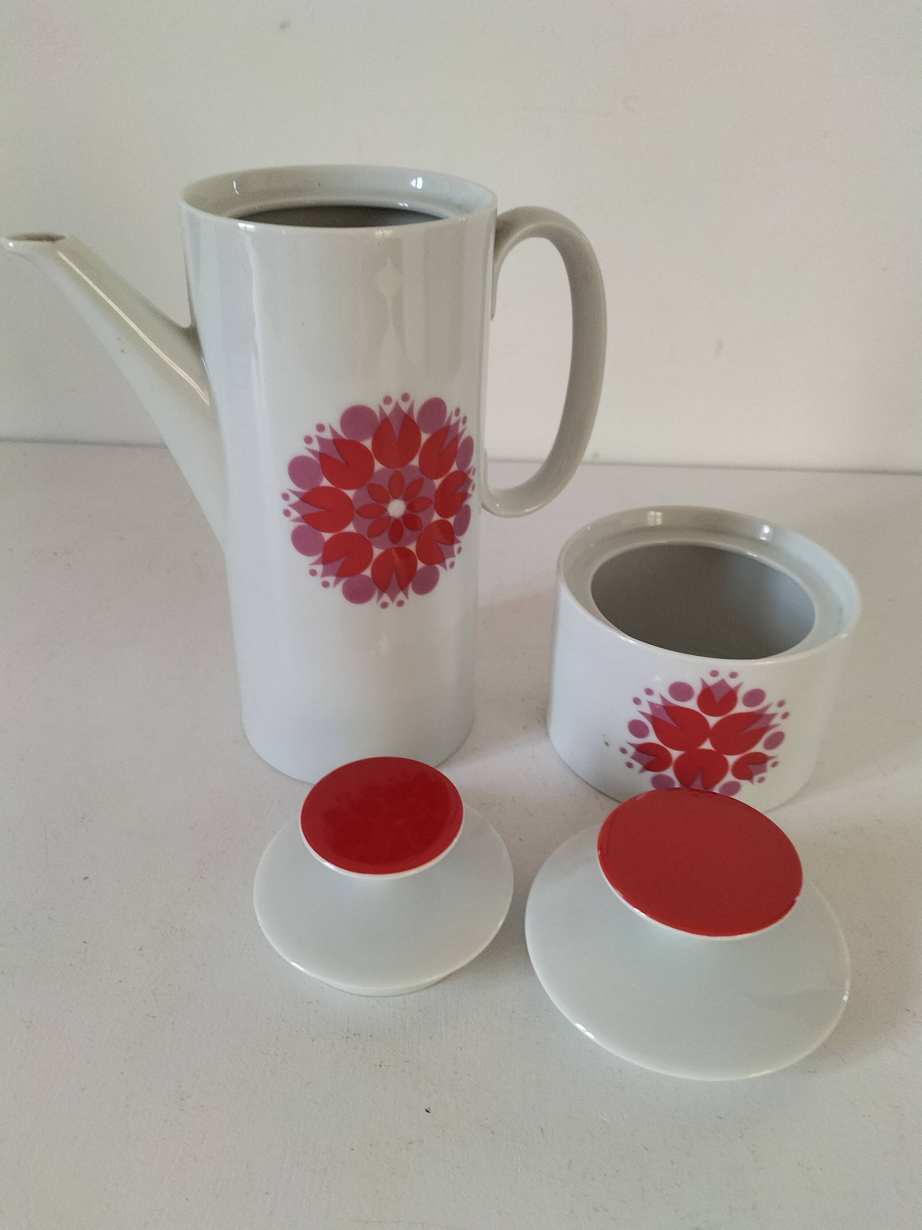 Hans théo baumann coffee pot and sugar bowl for thomas