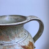 Very large pitcher / ceramic pitcher / glazed pottery 60s-70s signed