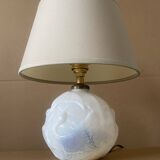 Lampe Art Déco en verre moulé / Saint Aignan