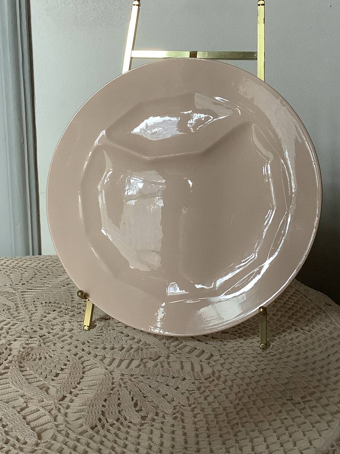 8 Asparagus plates Sarreguemines Digoin