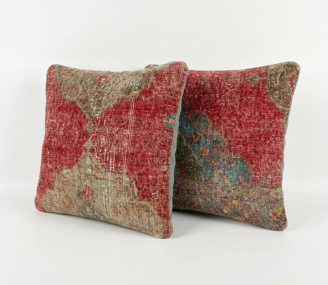 Set of 2 vintage Turkish cushion covers 48x48 cm