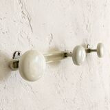 White metal wall coat rack, 1960s