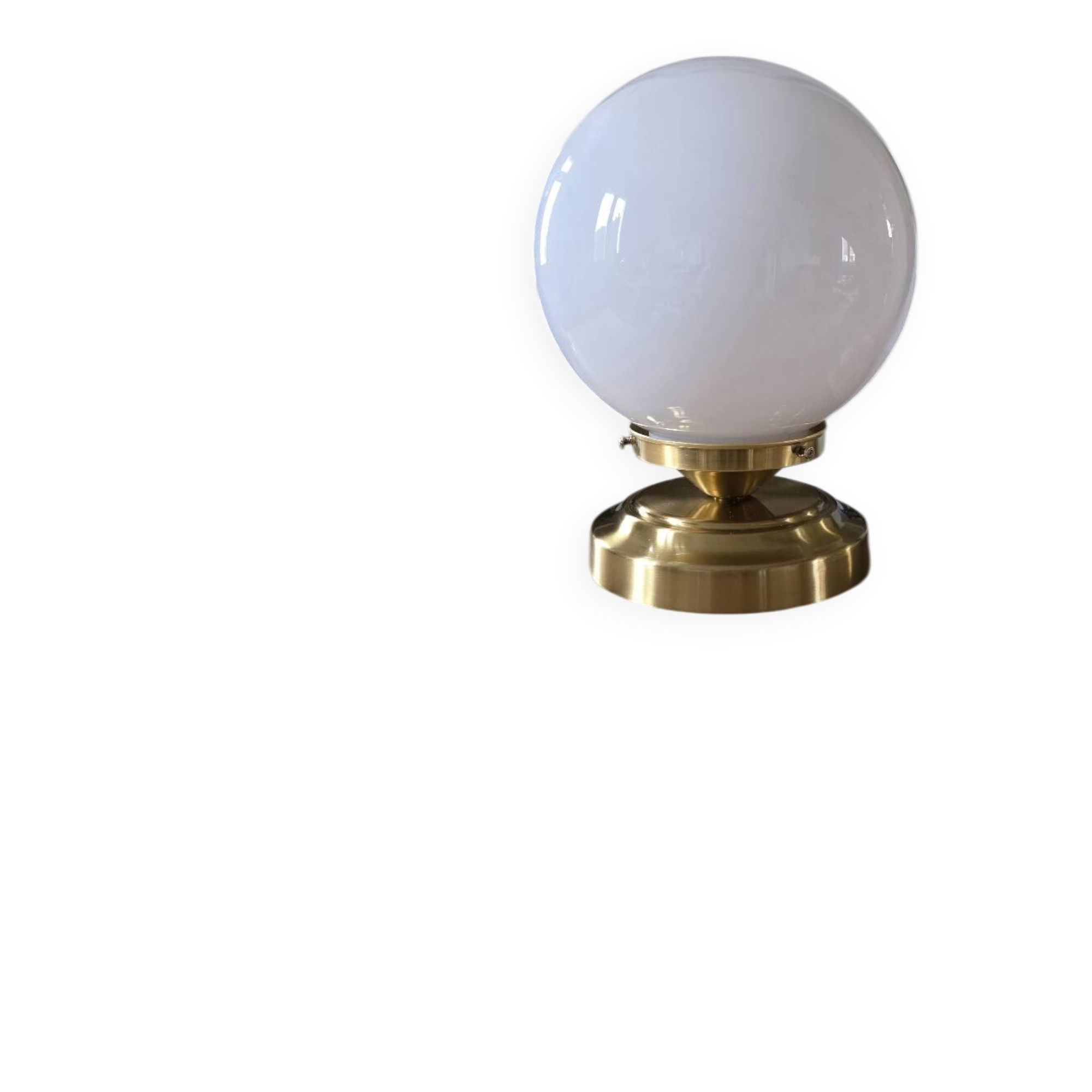 Vintage opaline globe table lamp