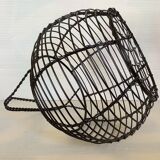 Black metal egg basket