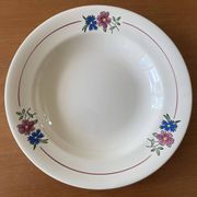 6 old earthenware soup plates from Salins-lès-Bains (Jura)